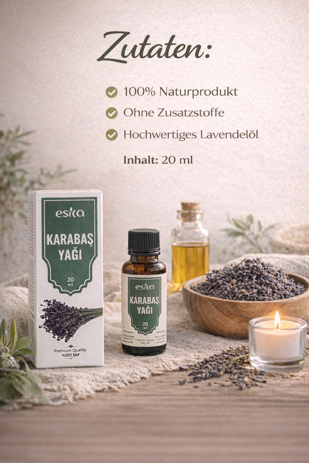 Karabaşöl 20 ml – Reines Naturprodukt | Hochwertiges Lavendelöl