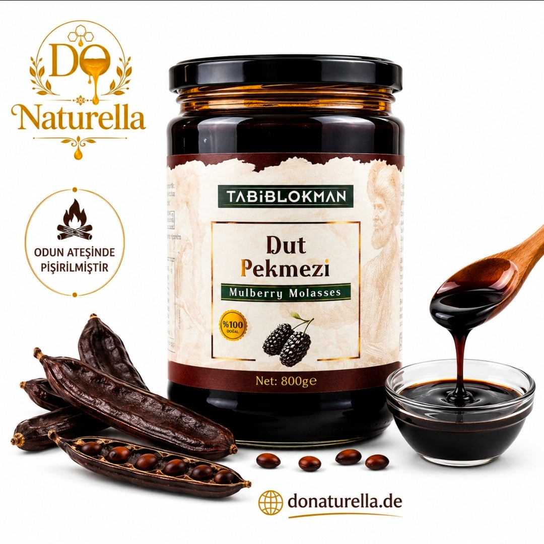 Maulbeermelasse 800 g – Traditionell im Holzfeuer gekocht – Ohne Zuckerzusatz – Ohne Zusatzstoffe