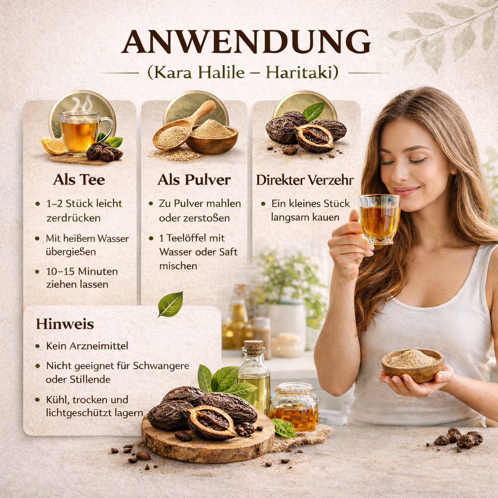 Kara Halile (Haritaki) Frucht 100g – Getrocknete Naturfrucht | Ayurveda Naturprodukt