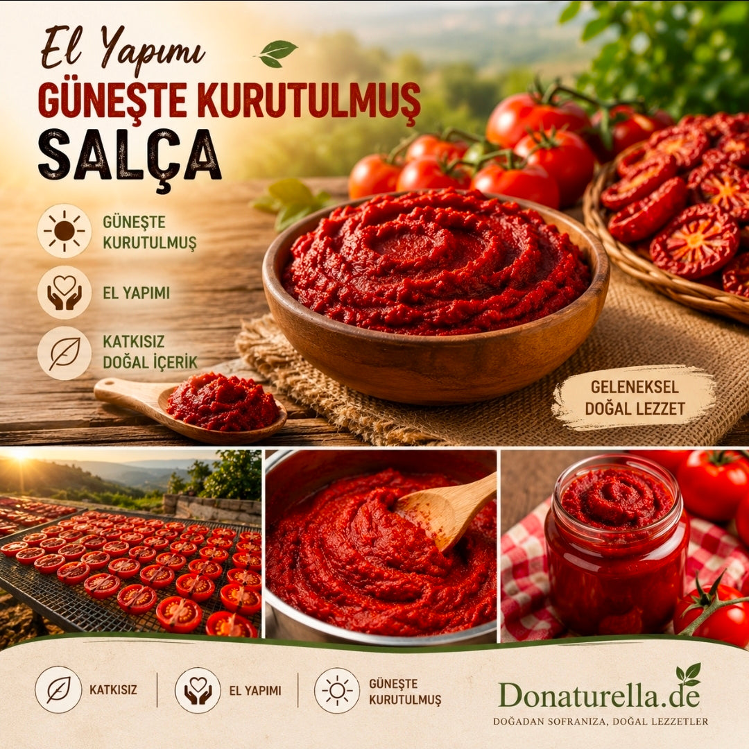Handgemachtes sonnengetrocknetes Tomatenmark 1 kg – Premium Qualität aus Gaziantep | Ohne Zusatzstoffe