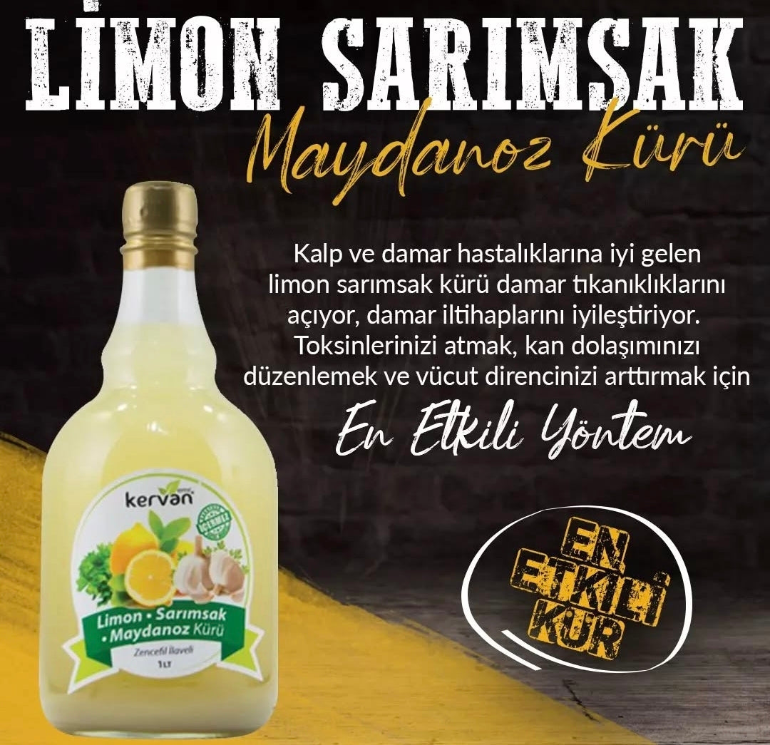 Zitronen-Knoblauch-Petersilie-Kur mit Ingwer (1 Liter)