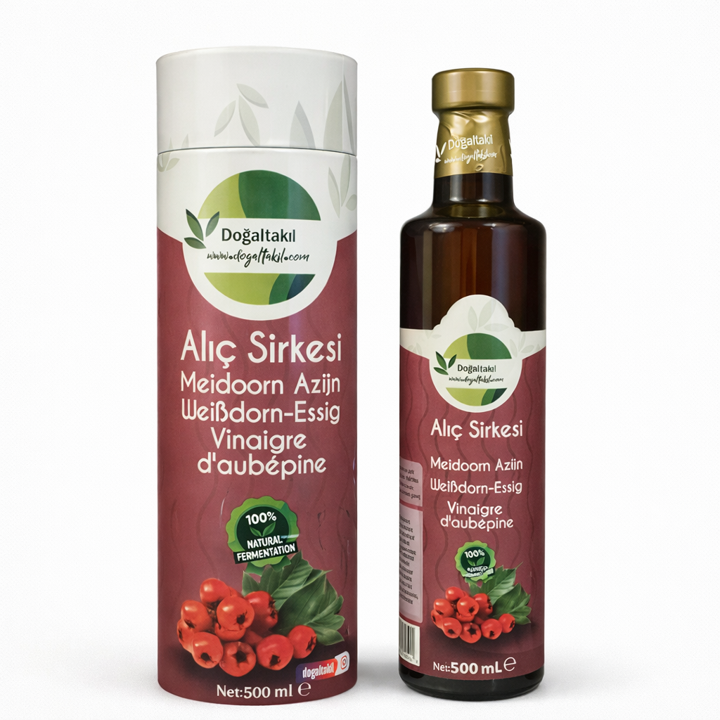 Weißdorn Essig 500 ml – Natürlich fermentiert – Ohne Zusatzstoffe – 100% Natürlich – Alıç Sirkesi