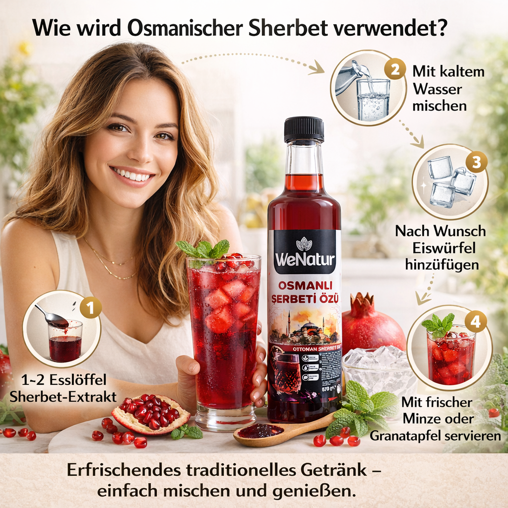 Osmanlı Şerbeti Özü – Osmanischer Sherbet Sirup 670 ml