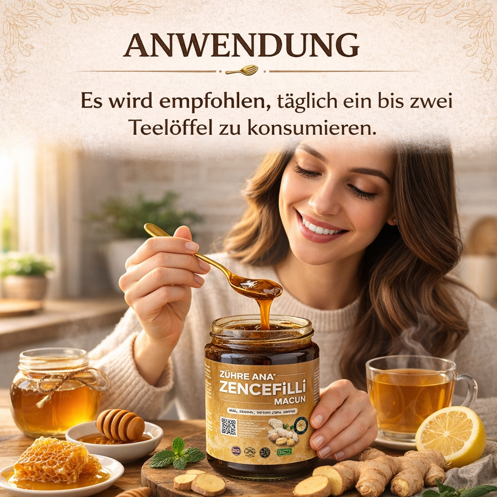Ingwer Macun Paste mit Honig und Kräutern – Zencefilli Macun 240 g | Zühre Ana