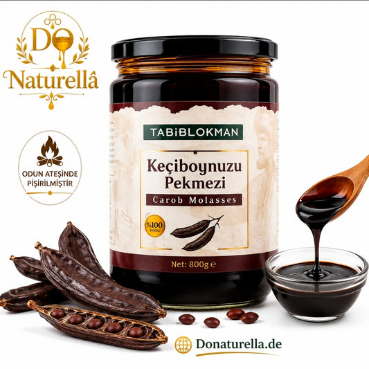 Johannisbrotmelasse (Keçiboynuzu Pekmezi) – Traditionell über Holzfeuer hergestellt, 100 % Natürlich, Ohne Zusatzstoffe – 800 g