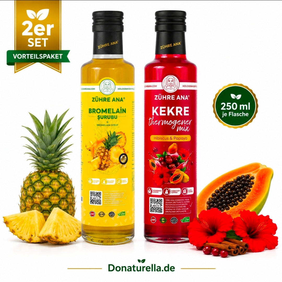 Bromelain Sirup & Kekre Thermogener Mix 250 ml – 2er Vorteilspaket | Zühre Ana