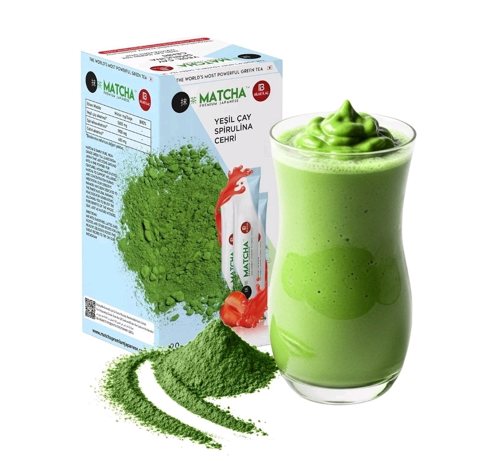 Matcha Detox Tee Premium Japanische Erdbeere Aromatisierte 20 Beutel