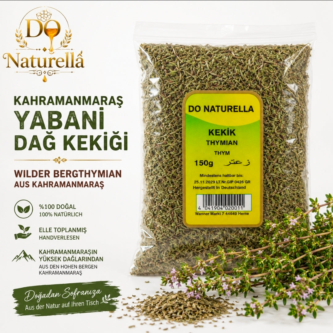Wilder Thymian (Bergthymian) – (Dag Kekigi) 100 % Natur – Ohne Zusatzstoffe – 150 g