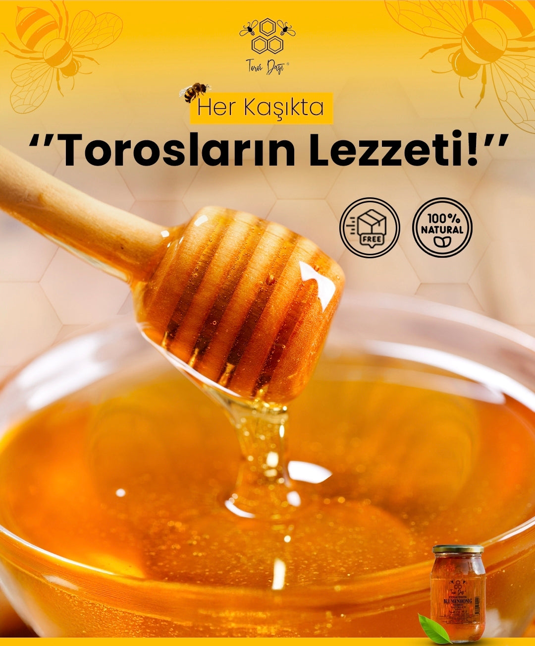 Zwischen 1,800 -2 kg Bio-Wabenhonig Toroslar Balı