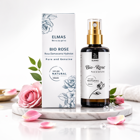 ELMAS® Bio-Rosenwasser 100 ml – 100% Bio Rosa Damascena Hydrolat
