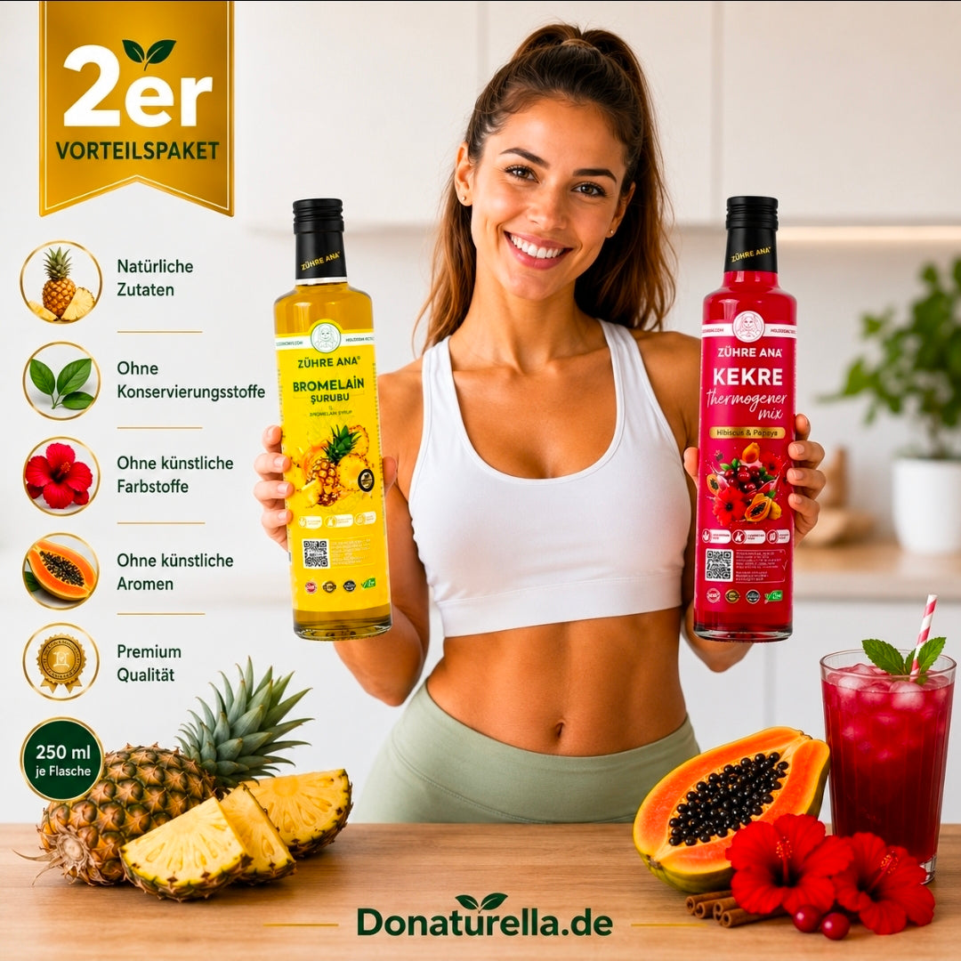 Bromelain Sirup & Kekre Thermogener Mix 250 ml – 2er Vorteilspaket | Zühre Ana