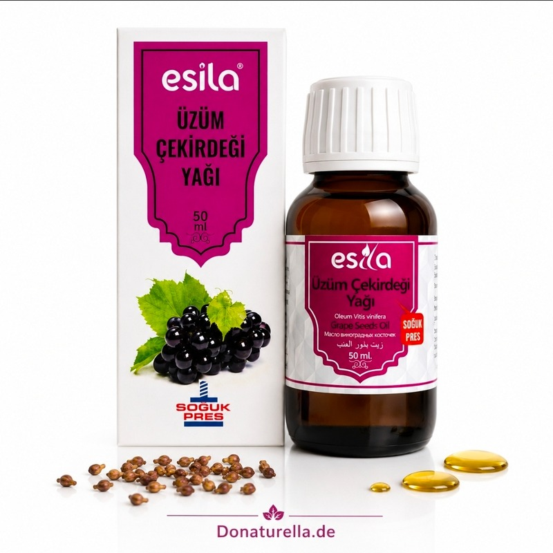 Traubenkernöl 50 ml – Kaltgepresst | 100 % Rein