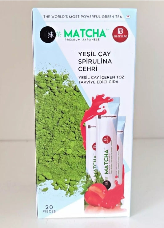 Matcha Detox Tee Premium Japanische Erdbeere Aromatisierte 20 Beutel