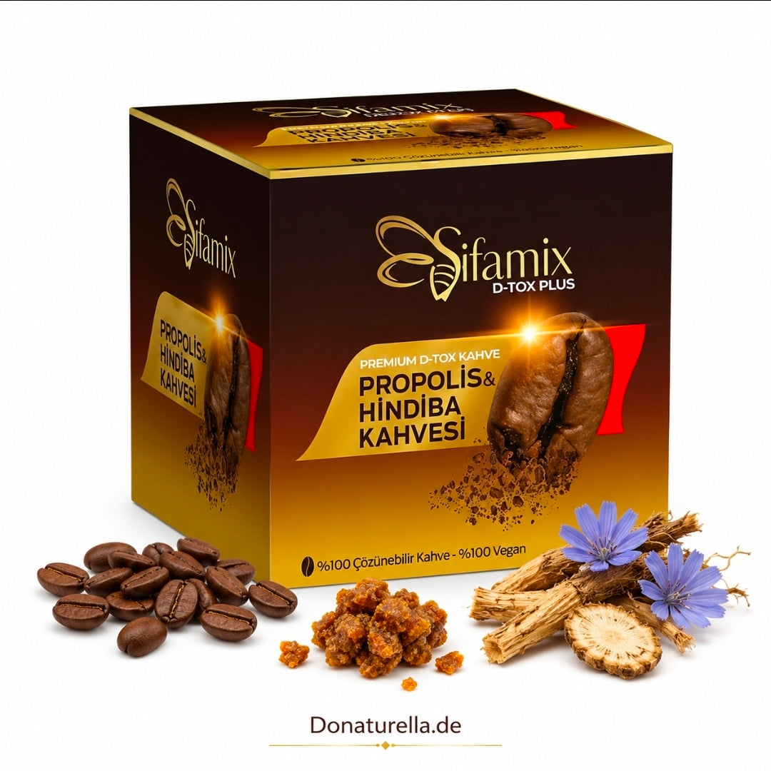 Kaffee – Premium D-Tox Kaffee mit Propolis & Chicorée | Löslicher Instantkaffee | 100 % vegan