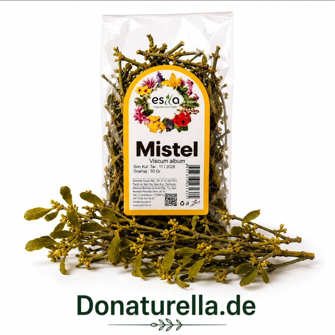 Mistelkraut (Viscum album) 50 g – Getrocknet – Ganze Blätter & Zweige – Premium Qualität