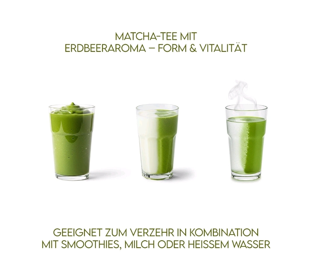 Matcha Detox Tee Premium Japanische Erdbeere Aromatisierte 20 Beutel