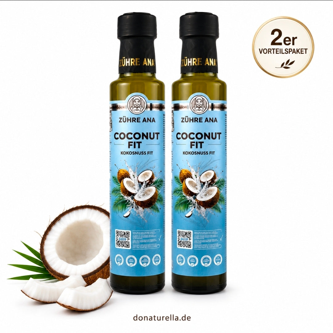 Coconut Fit 2er Vorteilspaket 2 × 250 ml – Premium Kokosnuss Fit | Natürlich fermentiert | Ohne Konservierungsstoffe | Zühre Ana