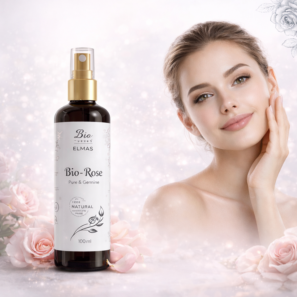 ELMAS® Bio-Rosenwasser 100 ml – 100% Bio Rosa Damascena Hydrolat