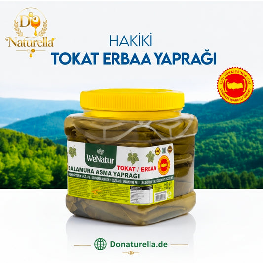 Tokat Erbaa Weinblätter in Salzlake – Original Türkische Weinblätter | Netto 600 g – Brutto 1300 g