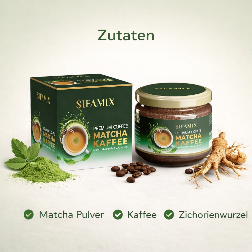 Matcha Kaffee mit Zichorien – Instant Matcha Kaffee Pulver 100 g