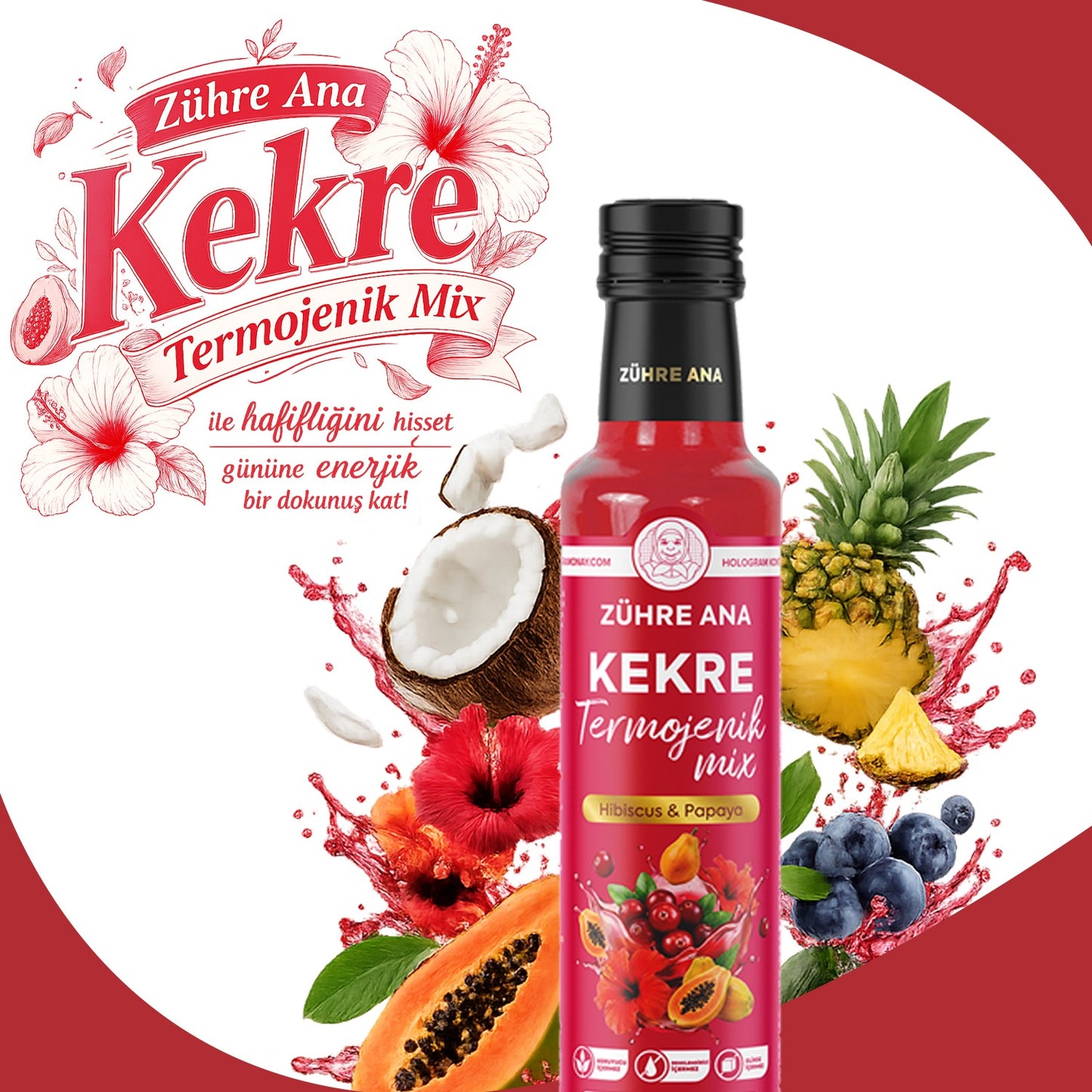 Zühre Ana Kekre Thermogenic Mix Sirup mit Hibiskus und Papaya 250 ml