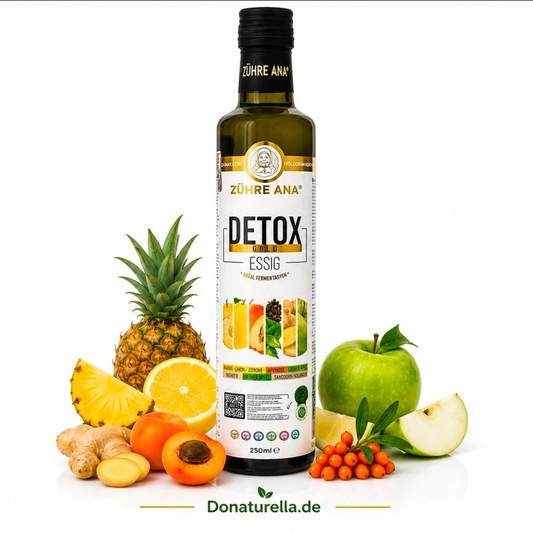 Detox Gold Essig 250 ml – Natürlich fermentierter Fruchtessig | Zühre Ana