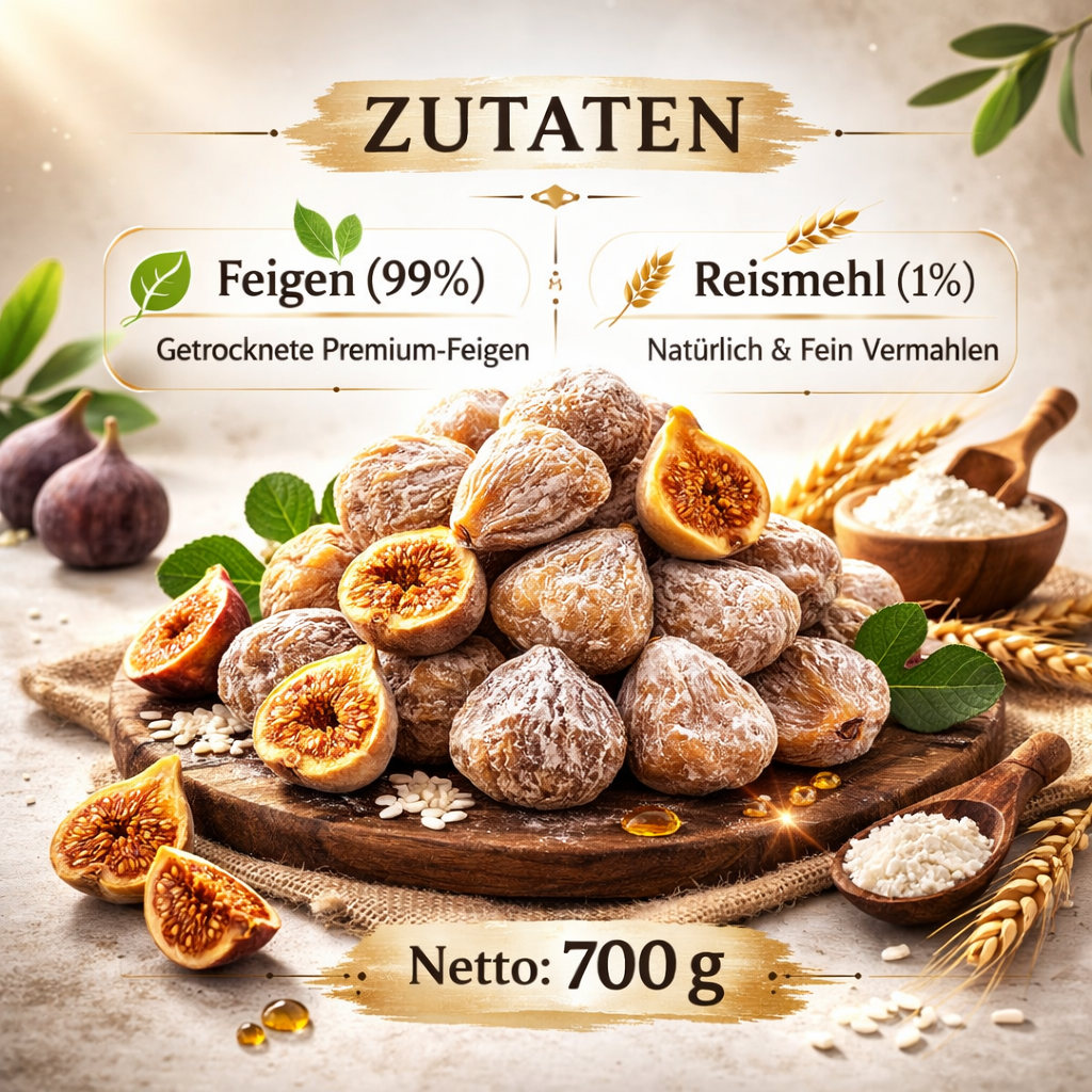 Premium Getrocknete Feigen mit Reismehl – 700g