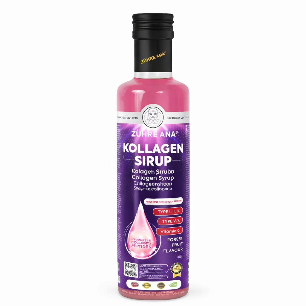 Zühre Ana Kollagen Sirup 250 ml – Flüssiger Kollagen Sirup mit Vitamin C, Waldfrucht Geschmack