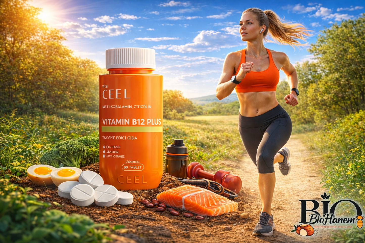 Vita CEEL Vitamin B12 Plus – Metilkobalamin & Sitikolin – 60 Tablet / Nahrungsergänzungsmittel mit Vitamin B12 & Citicolin – 60 Tabletten